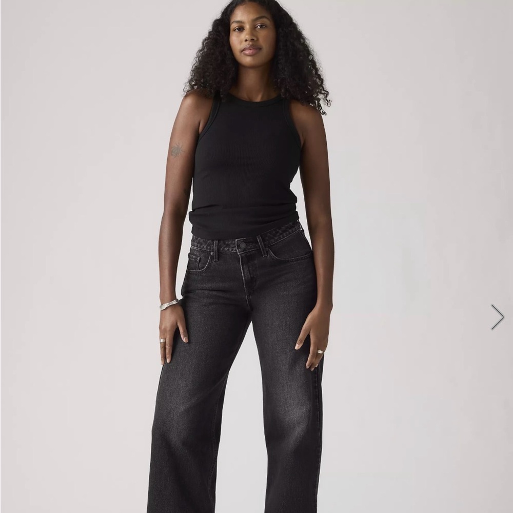 Levi's Black High-Rise Wide Leg Jeans